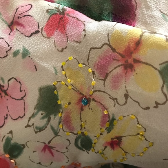 Lapis silk dress fully lined..subtle crinoline - Picture 5 of 8